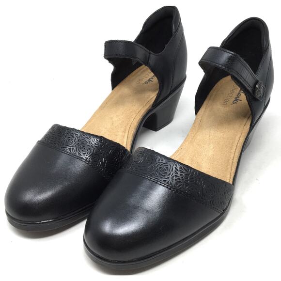 Clarks Collection Emily 2 Ketra Women's Size 8M Black Leather Trouser Shoes - Picture 3 of 7